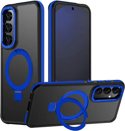 Vista 89 de Funda para Samsung Galaxy S24 Plus, soporte de anillo magnético ajustable [compatible con Magsafe], [protección a prueba de golpes de grado militar]