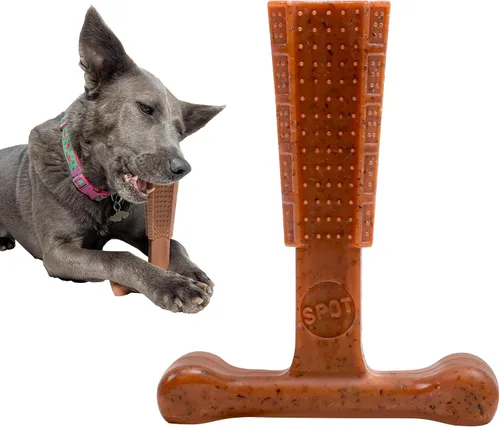 Vista 15 de SPOT Bam-Bones Plus T Bone - Juguete masticable de fibra de bambú y nailon para perros masticadores moderados a agresivos, duradero y sin astillas