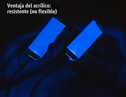 Vista 3 de Kit de bricolaje para cosplay con luz LED acrílica, kit de luces para casco RGB superhéroe para hombres y niños, azul