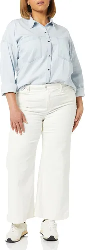 Vista 3 de Tienda Essentials Camisa de túnica de dos bolsillos de gran tamaño de mezclilla para mujer (anteriormente Goodthreads)