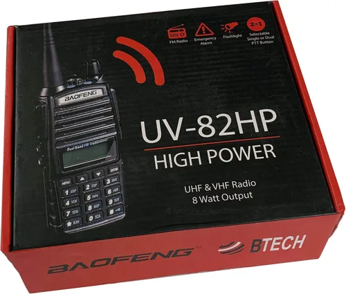 Vista 7 de Radio de banda dual de alta potencia BaoFeng, Negro estándar