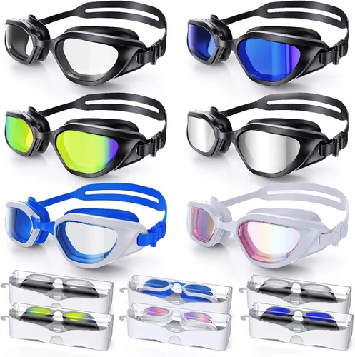 Vista 16 de Swim Goggles, Unisex Adult Swimming Goggles Upgraded Anti Fog Anti UV No Leakage Wide View for Men Women Youth