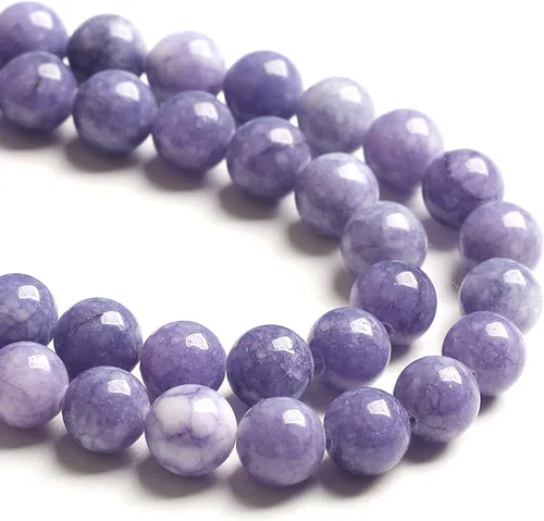 Vista 33 de 4MM 86 piezas Cuentas sueltas de piedra natural de amazonita calcedonia para hacer joyería DIY Pulsera Collar 1 hebra
