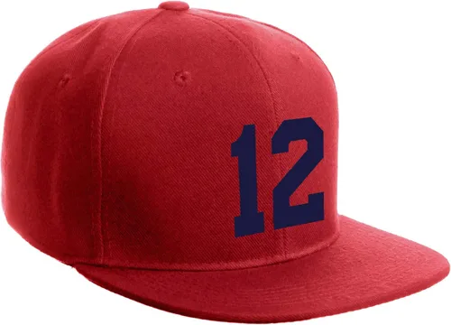Vista 133 de Número de equipo modificado para requisitos particulares del jugador del color del sombrero del Snapback de la visera plana clásica de la visera