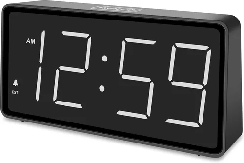 Vista 8 de Peakeep Reloj despertador digital con pilas para dormitorios con números Dígitos rojos