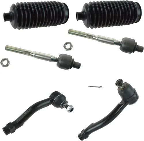 Vista 156 de TRQ Kit de dirección delantera con barra de acoplamiento de fuelle de piñón y cremallera compatible con Toyota Echo 2000-2005