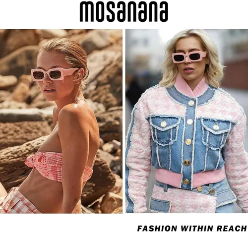 Vista 2 de mosanana Gafas de sol rectangulares de moda para mujeres y hombres, modelo Trimble
