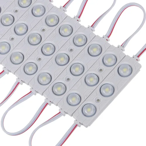 Vista 4 de 200 piezas DC12V Blanco 6500K Módulo de 3 LED de inyección 1.32W Luz trasera decorativa impermeable para cartel con letras, publicidad, carteles