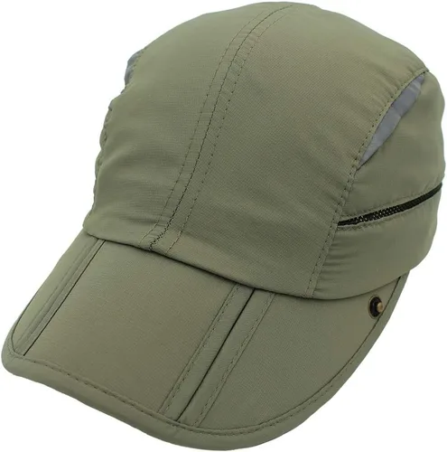 Vista 3 de LLmoway Gorra de sol de pesca safari para hombres y mujeres con solapa extraíble para el cuello de secado rápido