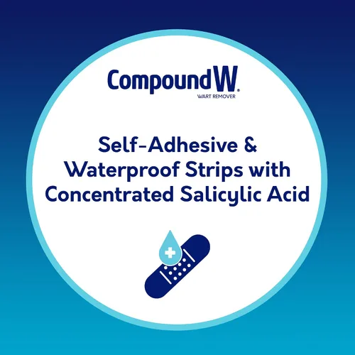 Vista 3 de Compound W - Almohadillas para quitar verrugas con máxima fuerza en un paso, 14 almohadillas medicadas Eliminación de verrugas con ácido