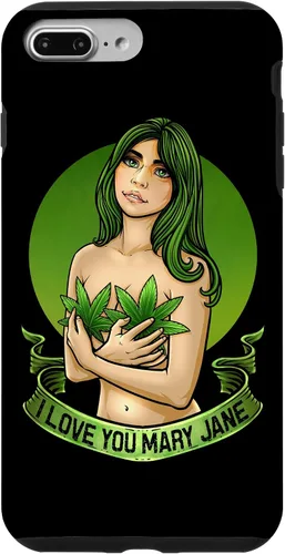 Vista 9 de iPhone 15 I Love You Mary Jane Divertida funda de CBD THC de cannabis Weed