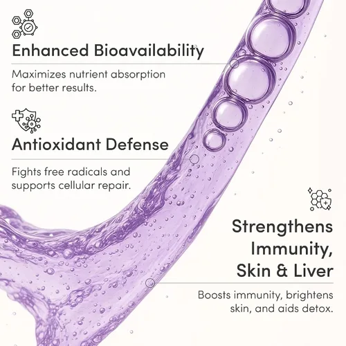 Vista 5 de Vida Lifescience Aurora Nutrascience, glutatión líquido megaliposomal + vitamina C, antioxidante, apoyo al sistema inmunológico, 750 mg por porción