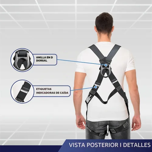 Vista 3 de ATERET V5501 - Cubo para techos I Conjunto vertical de línea de vida de 50 pies, anclaje reutilizable, cubo de 5 galones, kit de arnés de seguridad