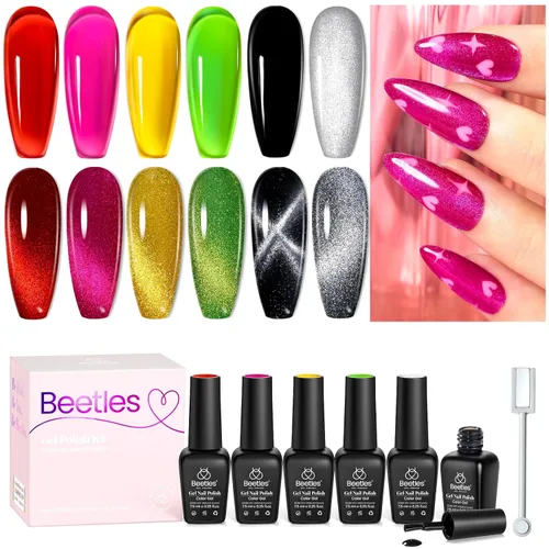 Vista 20 de beetles - Juego de esmaltes en gel color borgoña – Berry Merlot 6, ciruela, cereza, moca, rojo, otoño-invierno, morado oscuro, vino púrpura oscuro