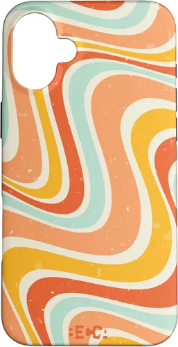 Vista 23 de Retro Groovy Liquid Swirl Hippie 70's 80's Psychedelic Phone Case para iPhone 17
