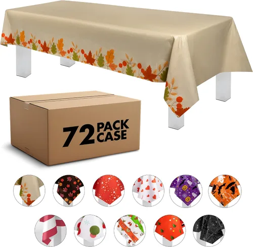 Vista 73 de Grandipity Mantel de plástico desechable de calidad prémium para fiestas con temática de globos de cumpleaños, 1 paquete, 54 x 108 pulgadas, mantel