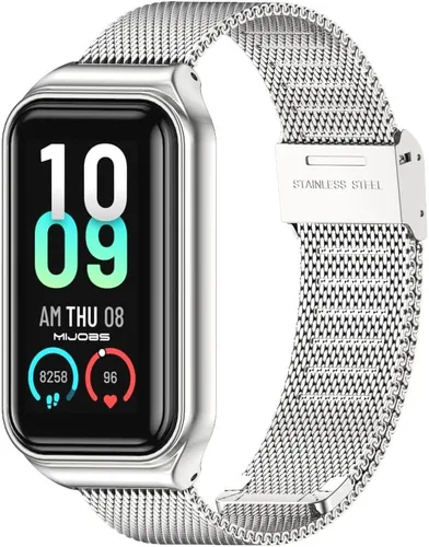 Vista 13 de Correa de repuesto de metal para Amazfit Band 7, compatible con Amazfit 7 Fitness Tracker