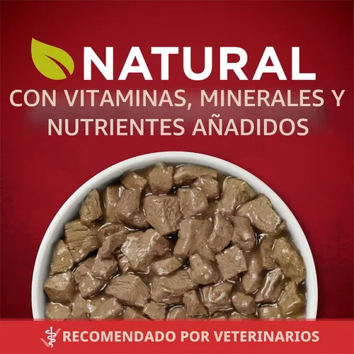 Vista 2 de Purina ONE Alimento húmedo para perros con alto contenido de proteínas True Instinct Cortes tiernos en salsa de comida para perros con carne de res