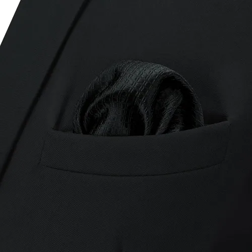 Vista 47 de S&W SHLAX&WING Conjunto de corbata de color sólido y pañuelo de bolsillo para hombre