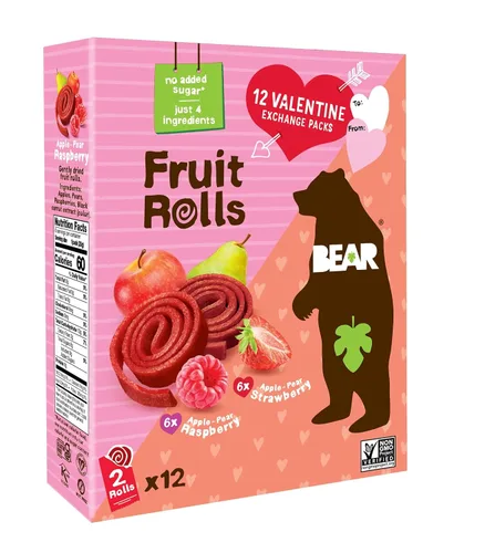 Vista 12 de BEAR Rollos de fruta real, paquete variado, 16 unidades (2 rollos por paquete)