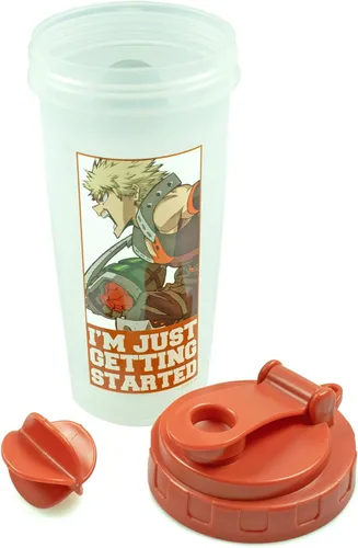 Vista 2 de My Hero Academia Shaker Bottle Workout Katsuki Bagugo Gym Protein Bottle 20oz