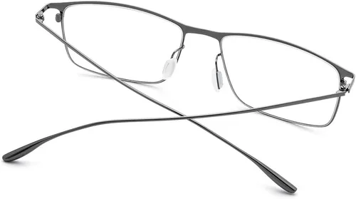 Vista 6 de FONEX Lentes cuadrados de metal, marco de lentes ligeros de borde completo para hombres 8105