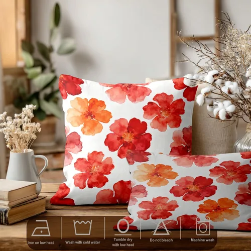 Vista 336 de Batmerry Autumn Pumpkin Templeton Throw Pillow Covers, Green Leaves Paths Forests Decorative Pillow Covers Digital Printing Blended for Couch Sofa
