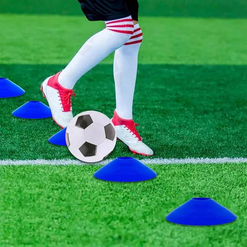 Vista 6 de YEXEXINM Escalera de agilidad profesional de entrenamiento de velocidad, escalera de agilidad de 20 pies, 12 conos de fútbol, 4 obstáculos