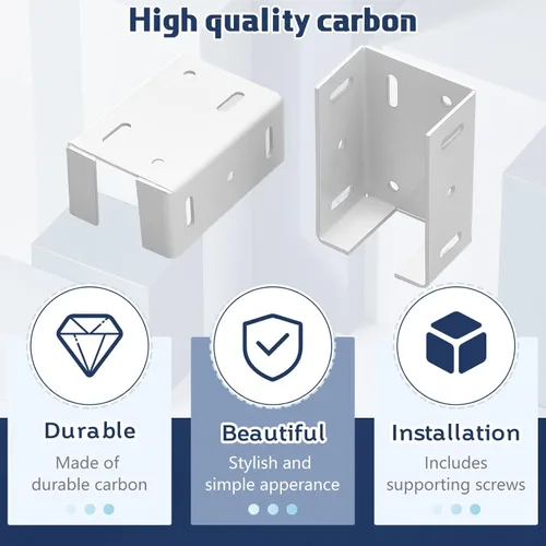 Vista 4 de Hicarer Soporte de valla de aluminio resistente con tornillos para panel de cercado de vinilo y kit de soporte de barandilla de plataforma