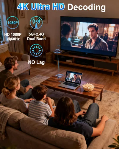 Vista 3 de 2026 Actualizado Transmisor y Receptor HDMI Inalámbrico 328FT/100M, Kit Extensor HDMI Inalámbrico Plug & Play 5G+2.4G Kit Extensor HDMI Inalámbrico