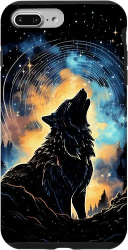 Vista 12 de Howling Wolf Space Galaxy Stars Wolves Animal Case for iPhone 17
