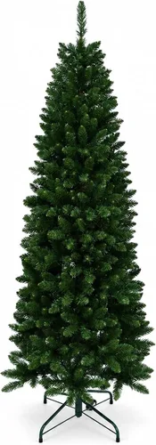 Vista 10 de Amyove Árbol de Navidad artificial preiluminado de 6 pies con 550 luces Verde