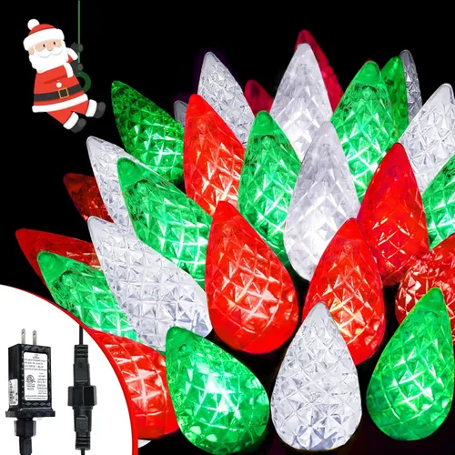 Vista 17 de 50 luces LED C6 solares de Halloween al aire libre 16FT cadena de luces