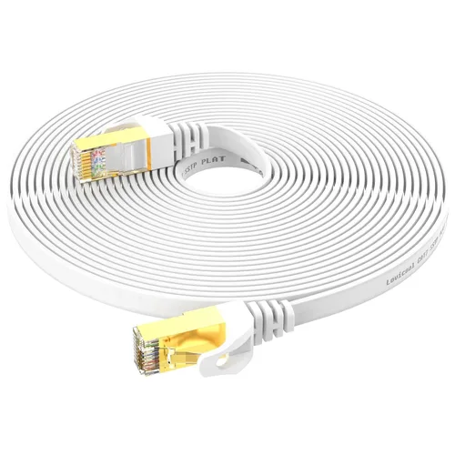 Vista 9 de Cable Ethernet Cat7 de 15 pies, cable de conexión plano de Internet CAT 7 para router, módem, juegos, concentrador, computadora, alta velocidad