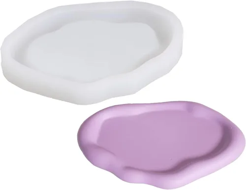 Vista 7 de Bandeja geométrica de terrazo moldes de silicona Kits de chips de fabricación de moldes para cemento Herramienta de decoración de joyería
