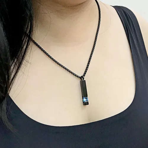 Vista 7 de YOUFENG collar con urna para cenizas, cubos de piedras natales, urna para cenizas humanas, collar de urna de cremación, relicario, recuerdo