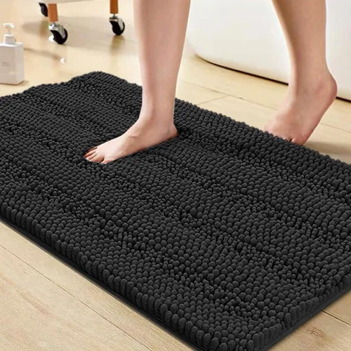 Vista 41 de Turquoize Alfombra de baño de chenilla de lujo para baño, extra absorbente, alfombra de ducha de microfibra antideslizante para baño, alfombra Aqua