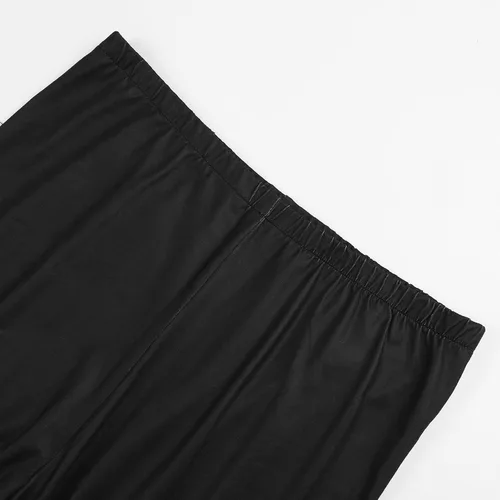 Vista 5 de Leggings navideños de cintura alta para mujer, opacas, suaves, ajustados, pantalones de yoga, correr, ciclismo, yoga, tobillo, Negro-5