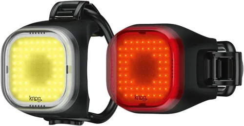 Vista 6 de Knog Blinder Mini Bike Light - Bright 50/30 Lumen COB LED Bike Headlight and Tail Light Set, 8 Light Modes, USB Rechargeable, Waterproof, Ultralight
