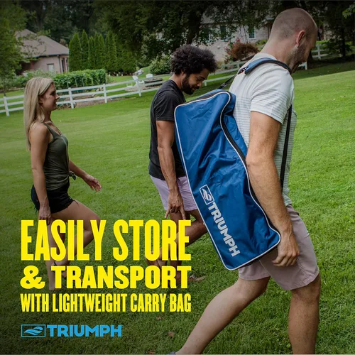 Vista 6 de Triumph Sports Badminton Set for Backyard & Outdoors with 4 Badminton Rackets, 3 Birdies, Net, Boundary Lines & Carry Bag