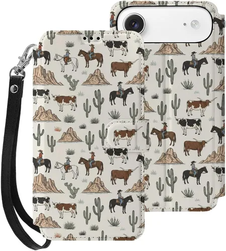 Vista 40 de SWEET TANG Funda protectora para iPhone 17, con tarjetero y tarjetero Patrón 828