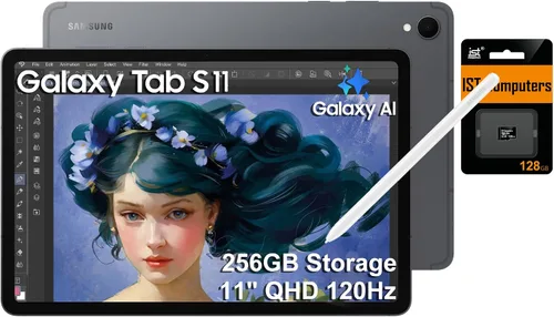 Vista 10 de Tableta Samsung Galaxy Tab S10 FE, 10.9 pulgadas, 2K+, 8 GB de RAM, 128 GB + tarjeta SD de 128 GB