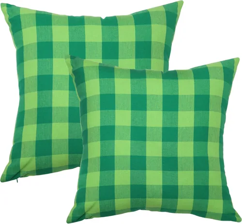 Vista 9 de PurpleEssences Juego de 2 fundas de almohada a cuadros de búfalo, 100% algodón, para decoración de primavera, verano, Pascua, automóvil, cama, sofá