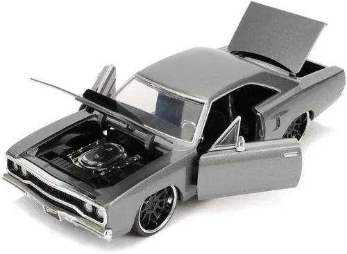 Vista 3 de Jada Fast & Furious 1:24 Dom's 1970 Plymouth Roadrunner - Coche fundido a presión, juguetes para niños y adultos