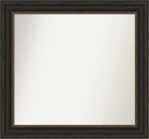 Vista 797 de Amanti Art Espejo de pared personalizado no biselado (25 x 25 pulgadas), marco de bronce acentuado, varios tamaños personalizados, espejo de baño