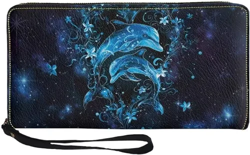 Vista 48 de Coldinair Cartera de piel sintética con cierre de cremallera para mujer, con bloqueo RFID, monedero para teléfono con correa para viaje, Añade tu