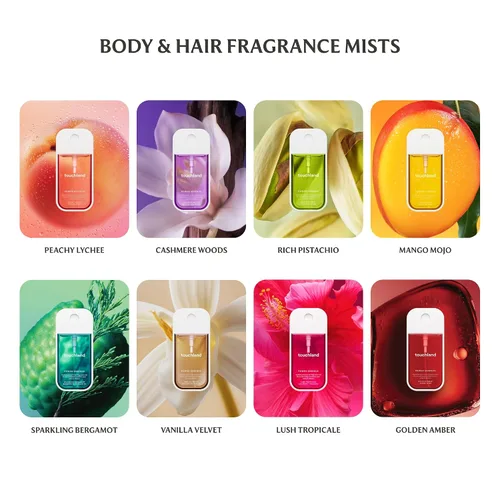 Vista 6 de Touchland Fragancia hidratante de ámbar dorado para cuerpo y cabello