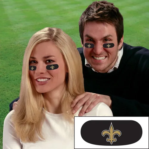 Vista 2 de Party Animal New Orleans Saints Team Eye Black Strips- 3 Pairs