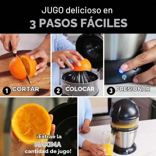 Vista 2 de Vinci Exprimidor Eléctrico de Cítricos Manos Libres, Máquina Exprimidora de 1 Botón, Exprimidor de Naranja Lima Pomelo Limón, Exprimidor de Naranja