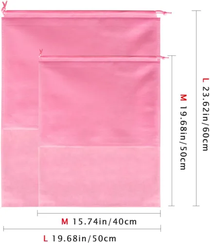 Vista 3 de 8 bolsas contra el polvo para bolsos, bolsas de viaje para zapatos, bolsas organizadoras, bolsas de almacenamiento con cuerda transparente, a prueba